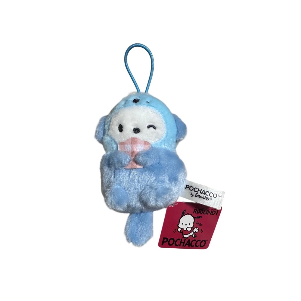 Sanrio Pochacco Sea Otter Costume Sitting Style Plush Toy 4.7in Blue 2736 NWT